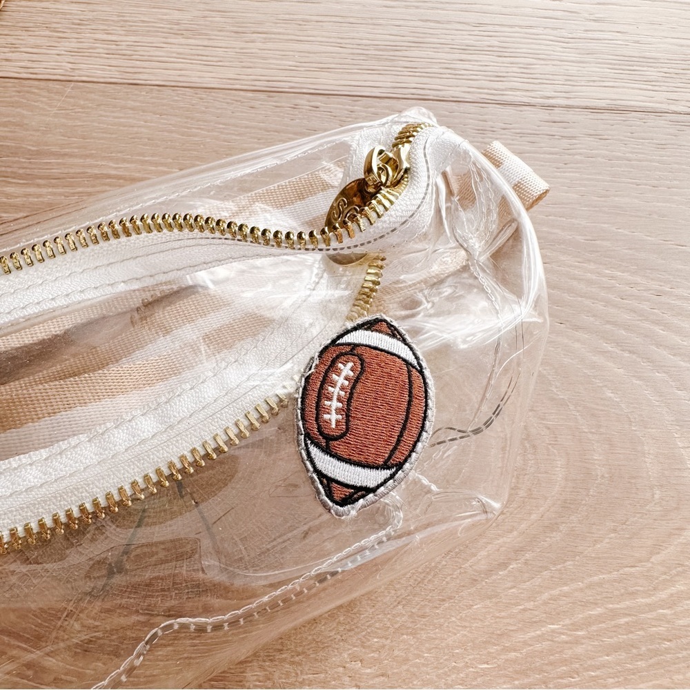 NWOT Stoney Clover Lane Sand & White Stadium Concert Clear Fanny Pack